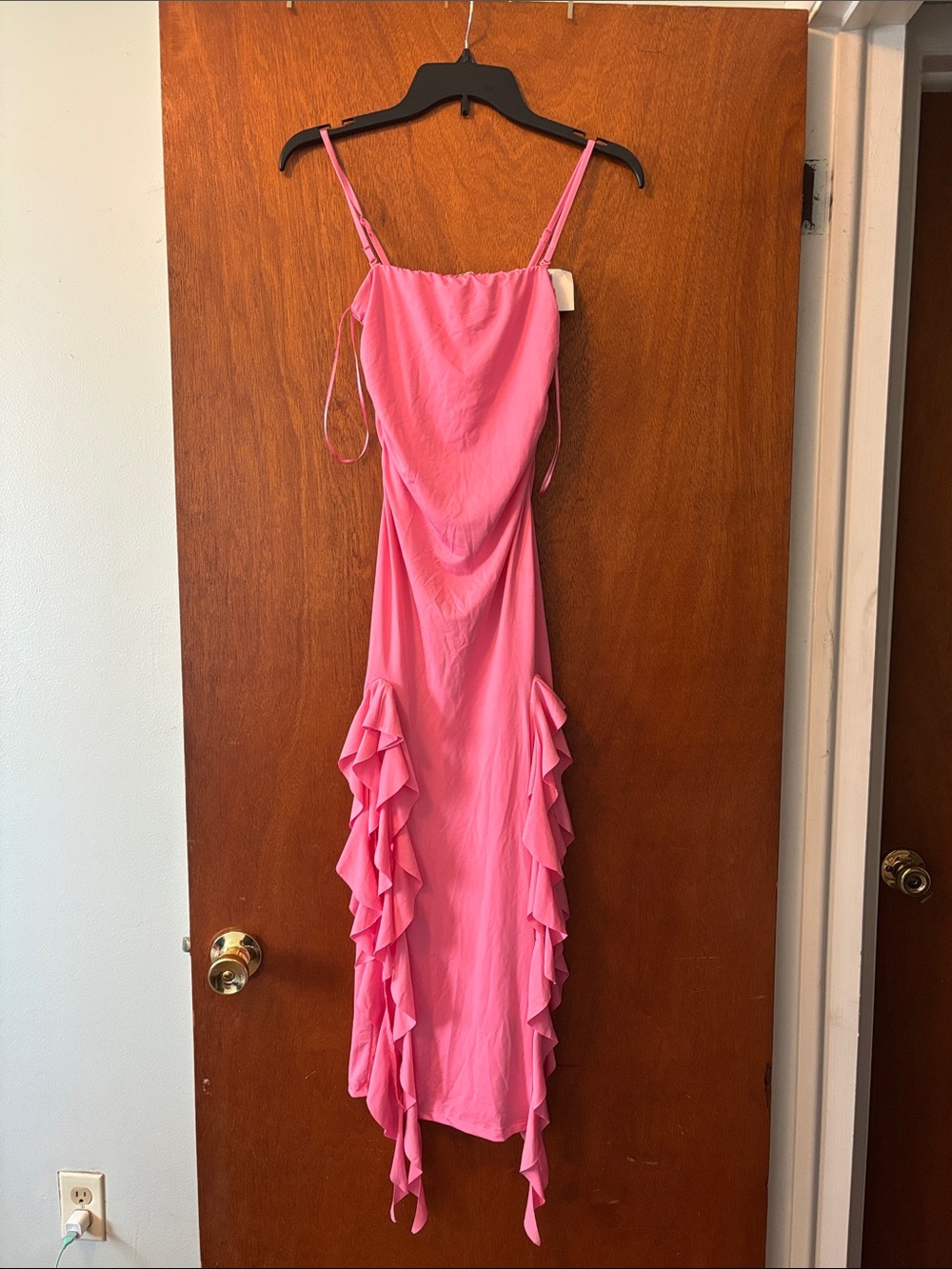 Charlotte Russe Small Pink Ruffle Slip Dress